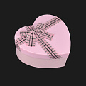 Подарочная коробка Сердце, 18,5х16,5х7,5 см, Розовая (UPK-060625)