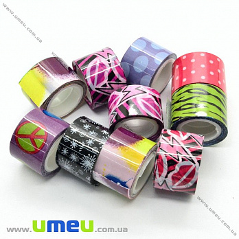 Декоративний скотч, Мікс, 12 мм (DIF-021170)
