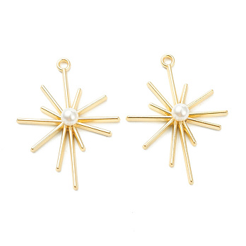 Підвіска метал. Зірка з перлиною, 42,5 х31,5 мм, Світле золото (POD-053538)