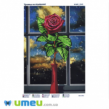 Схема для выш. бісером, Юма, Троянда на підвіконні, 38х28 см (UPK-048432)