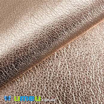 Искусственная кожа Металлик на хлопке 0,55 мм, Розовое золото, 20х27 см (LTH-040363)