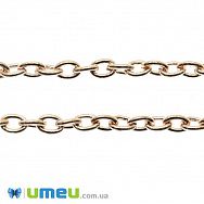 Ланцюг, Рожеве золото, 3х2 мм (ZEP-046151)