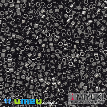 Бисер японский Miyuki Delica Cut 11/0 DBC0010, Черный, 3 г (BIS-040082)