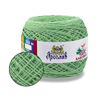 Пряжа Ярослав Бавовна 14/2, 50 г, 350 м, Зеленая 27/75 (YAR-058966)