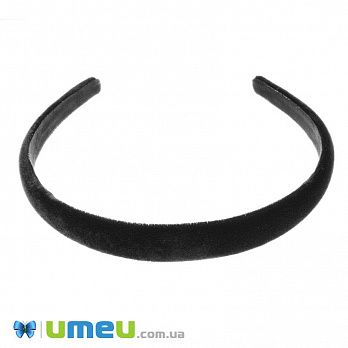 Обруч оксамитовий, 18 мм, Чорний (OSN-044190)