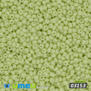 Бісер чеський №244/03153, Салатовий, Натуральний, 10/0 (BIS-014143)