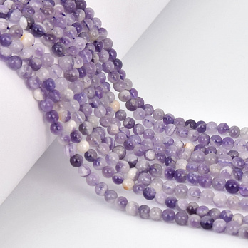 Намистини Аметист світлий, Натур. камінь, 4 мм, Круглі (BUS-057868)