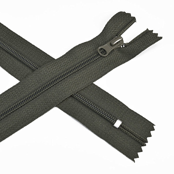 Молния спиральная неразъемная, 18 см, Тип 4, Хаки (ZIP-045078)