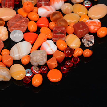 Бусины чешское стекло Preciosa 92-Mix1-Orange-1 (BUS-036031)